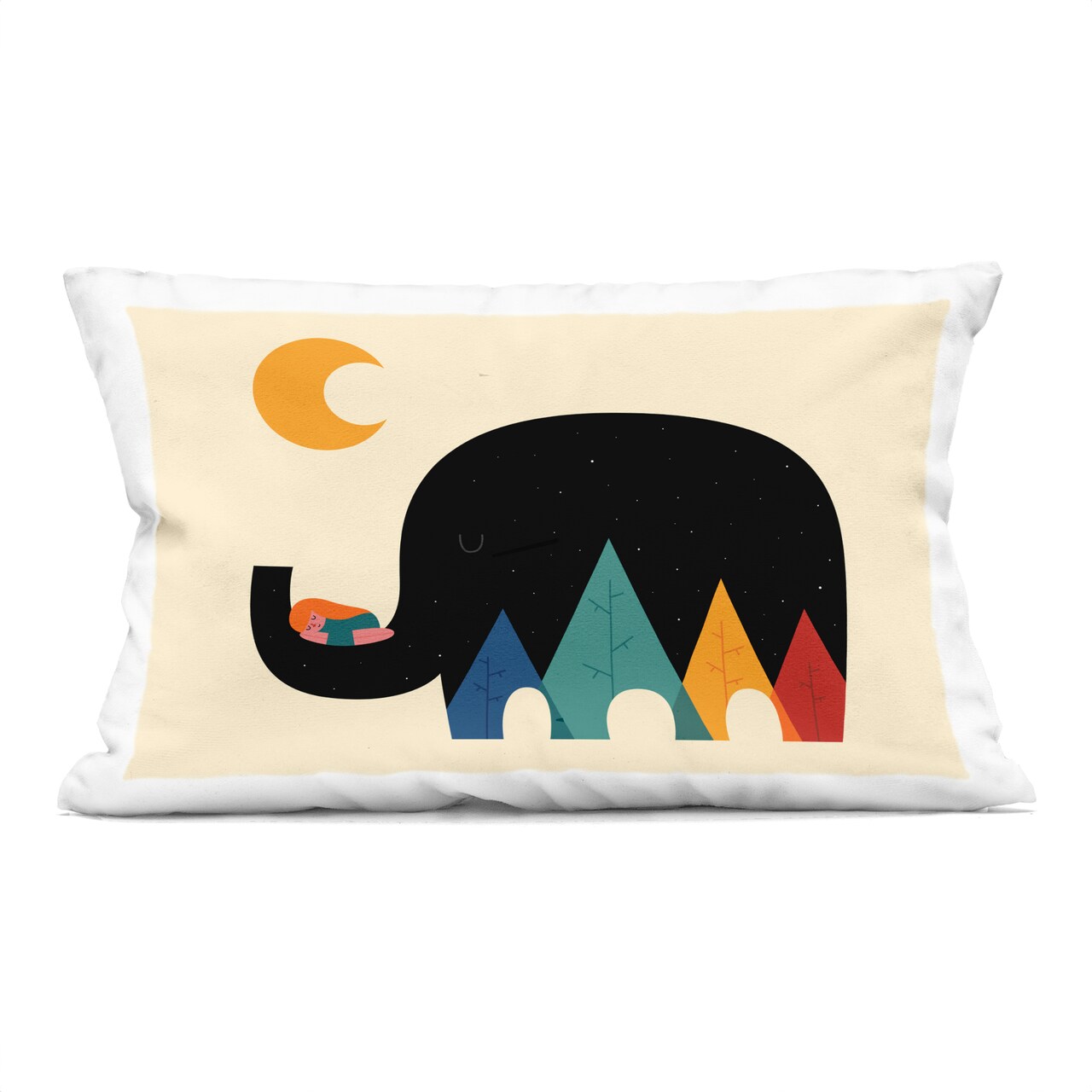 Stupell Industries Elephant Silhouette & Nature Decorative Printed Throw Pillow, design by Andy Westface, 14 x 7 x 20